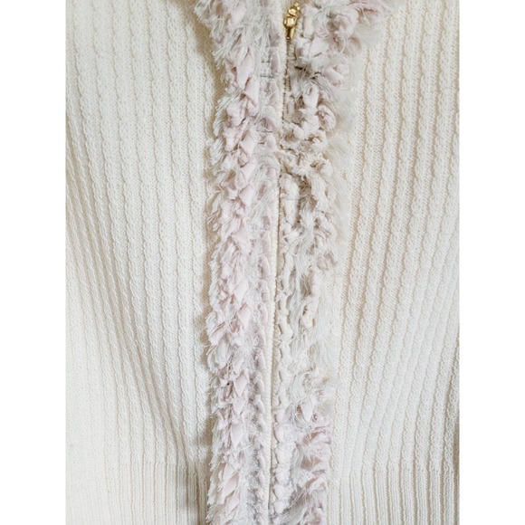 St John Sport By Marie Gray XL Zip Cardigan Sweater Santana Knit Vintage *Spots! - Picture 3 of 11